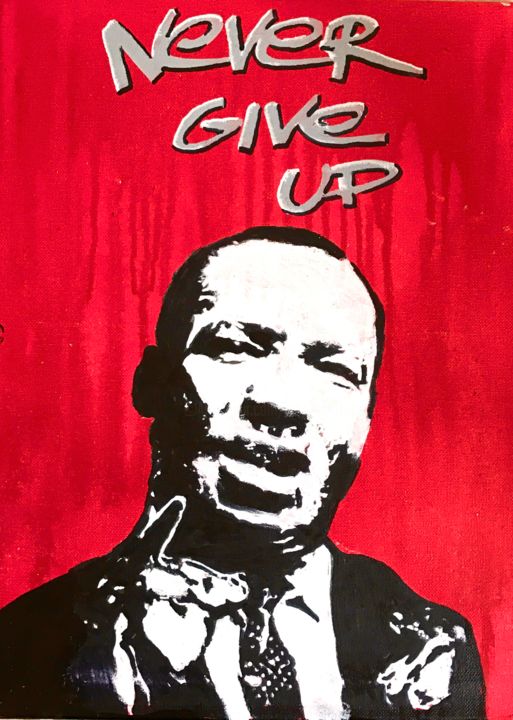 Pintura intitulada "Martin Luther King…" por John Von Brown, Obras de arte originais, Acrílico