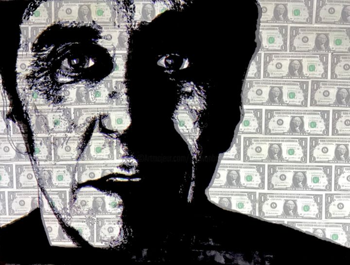 Collagen mit dem Titel "Al Pacino" von John Von Brown, Original-Kunstwerk, Andere