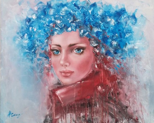 Картина под названием "Sofi" - Natalie Cug, Подлинное произведение искусства, Масло