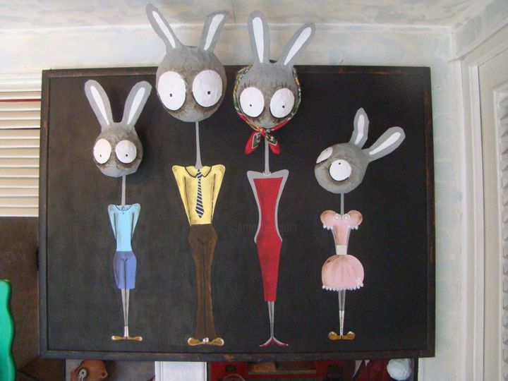 Escultura intitulada "Familia" por Joana Sousa, Obras de arte originais,