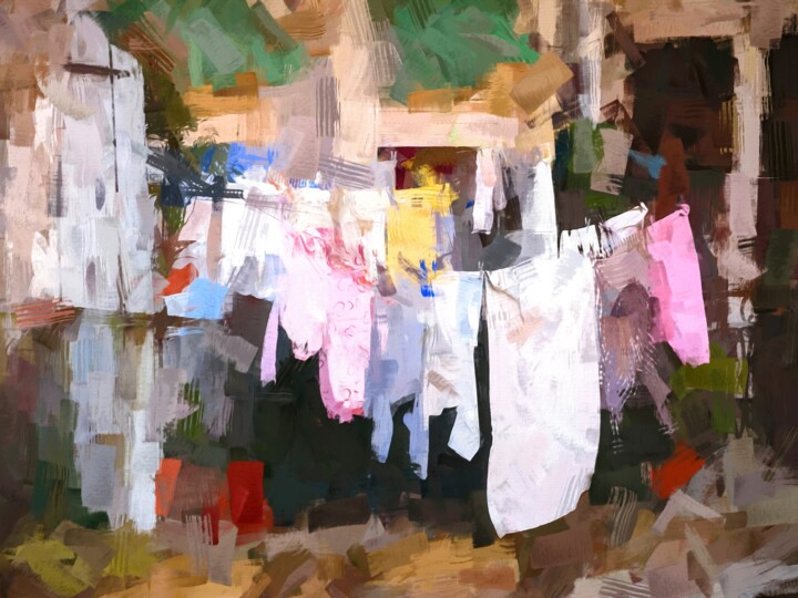 Arte digital titulada "Clothes Line" por Jokannan, Obra de arte original, Fotografía digital