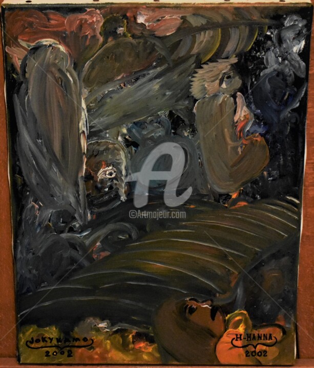 Malerei mit dem Titel "Peinture abstraite,…" von Joky, Original-Kunstwerk, Öl