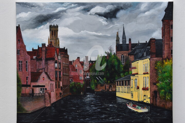 Peinture intitulée "villes peintures co…" par Joky, Œuvre d'art originale, Huile