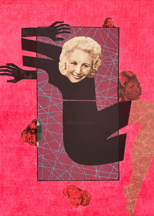 Printmaking titled "To be a woman 4" by Jolanta Johnsson, Original Artwork, Acrylic