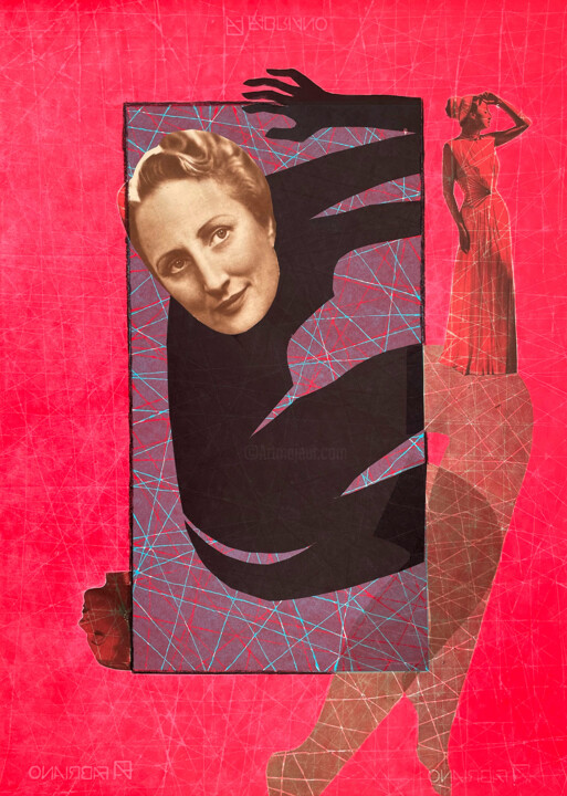 Collages intitulée "To be a woman -5" par Jolanta Johnsson, Œuvre d'art originale, Acrylique
