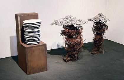 "le buffet des pensé…" başlıklı Heykel Jean-Claude Jolet tarafından, Orijinal sanat, Metaller