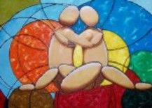 Pintura titulada "AMANTES" por Joli, Obra de arte original, Oleo