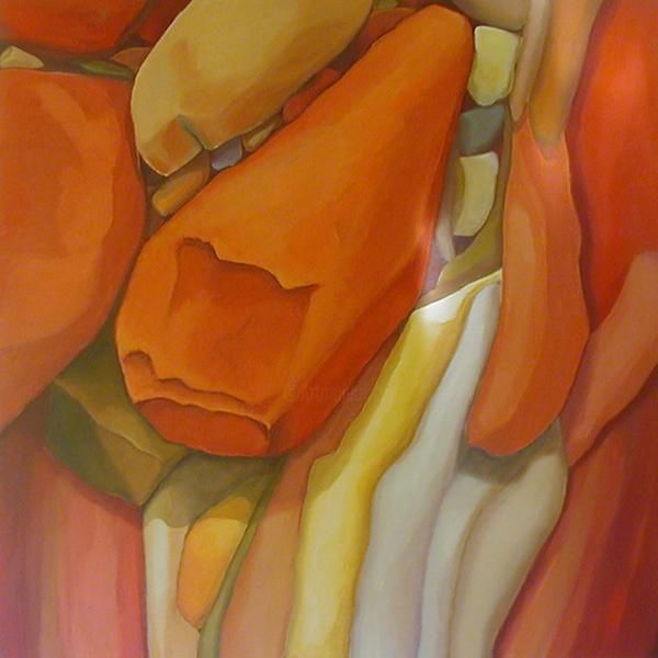 Pittura intitolato "Steendruppel" da Jolie Art, Opera d'arte originale, Olio