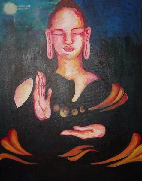 Peinture intitulée "Buddha" par Jolie Prom, Œuvre d'art originale