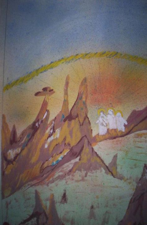 Peinture intitulée "transfiguration" par Maurice Nounon, Œuvre d'art originale, Huile
