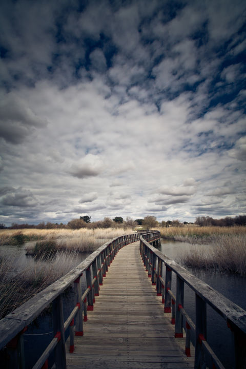 Photography titled "Small wooden bridge…" by Javier Oliver, Original Artwork