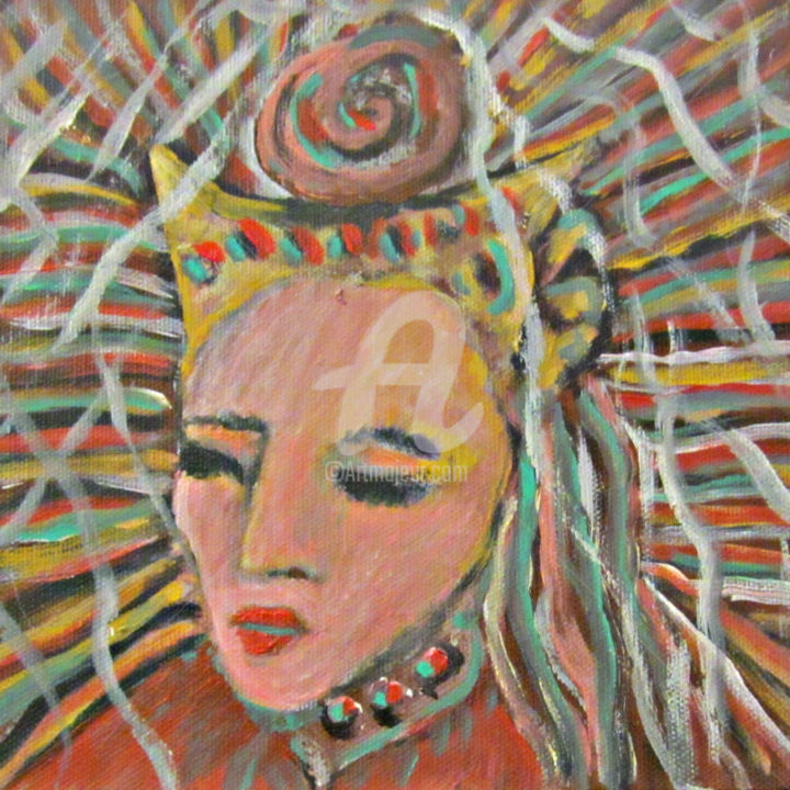 Peinture intitulée "Le diadème" par Jomaray, Œuvre d'art originale, Acrylique