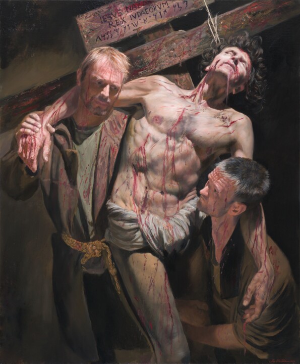 Peinture intitulée "Son of Mary and Jos…" par Jon Bøe Paulsen, Œuvre d'art originale, Huile