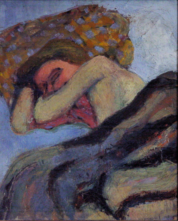 Painting titled "La Dormeuse" by Jon Von, Original Artwork