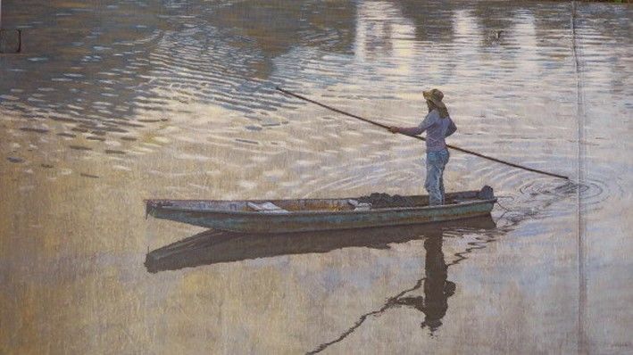 Pintura intitulada "790 – CANOA (117X20…" por Jonas Lemes, Obras de arte originais, Acrílico