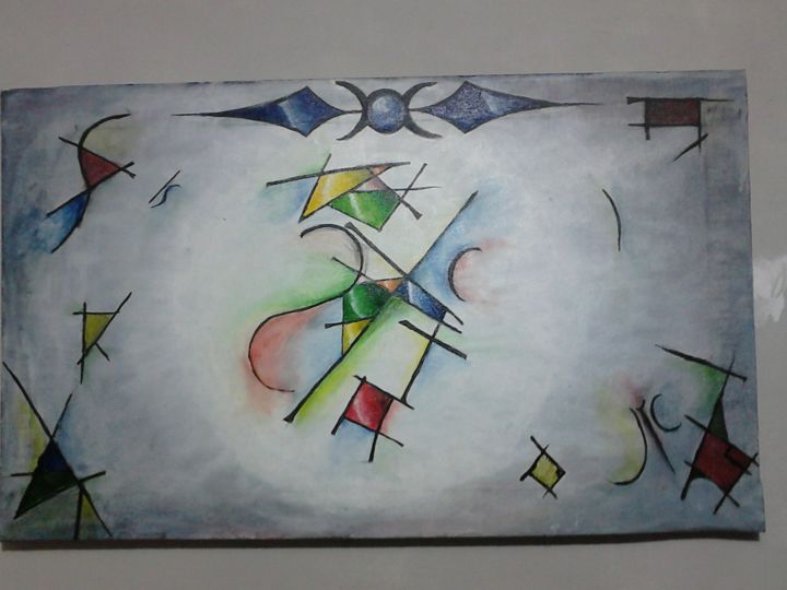 Painting titled "Caco de vidro" by Jonatan Ribeiro, Original Artwork, Acrylic