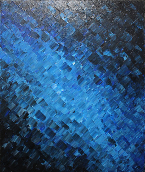 Painting titled "Texture océanique" by Jonathan Pradillon, Original Artwork, Acrylic