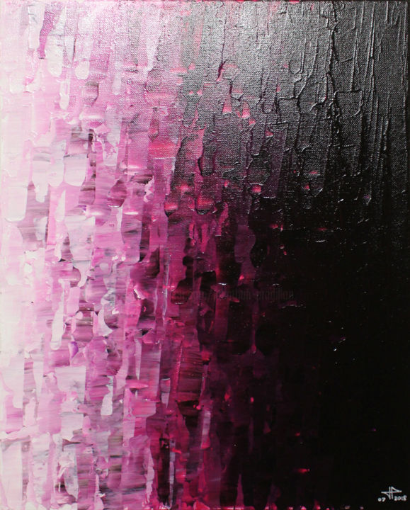 Peinture intitulée "Fondu rosé" par Jonathan Pradillon, Œuvre d'art originale, Acrylique Monté sur Châssis en bois