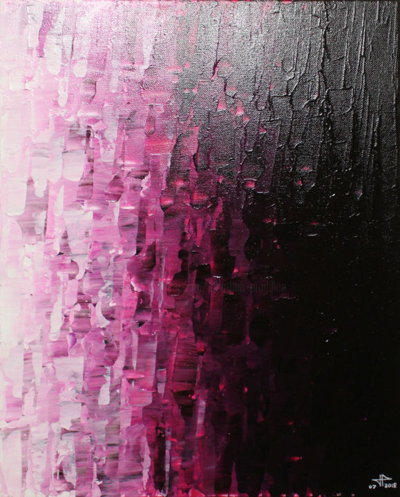 Peinture intitulée "Fondu rosé." par Jonathan Pradillon, Œuvre d'art originale, Acrylique Monté sur Châssis en bois