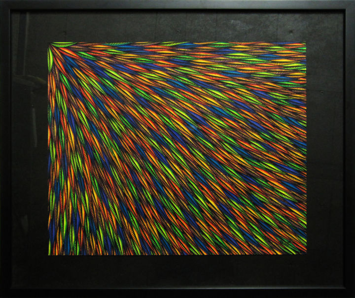 Peinture intitulée "Rayonnement." par Jonathan Pradillon, Œuvre d'art originale, Acrylique Monté sur Châssis en bois