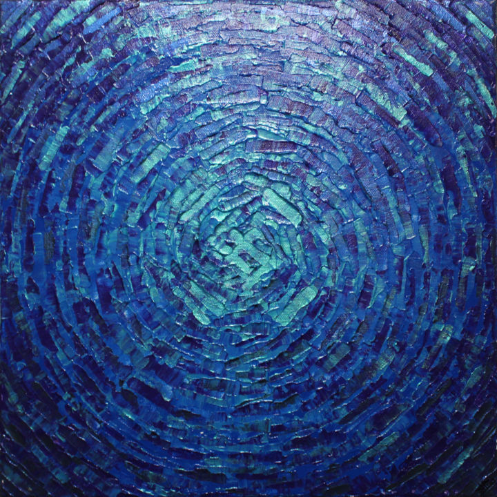 Pittura intitolato "Éclat de lueur bleu…" da Jonathan Pradillon, Opera d'arte originale, Acrilico Montato su Telaio per bare…
