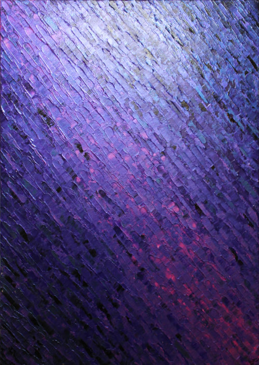 Painting titled "Texture couteau vio…" by Jonathan Pradillon, Original Artwork, Acrylic Mounted on Wood Stretcher frame