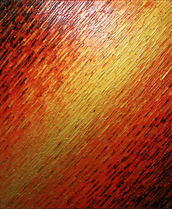 Painting titled "Texture couteau or…" by Jonathan Pradillon, Original Artwork, Acrylic Mounted on Wood Stretcher frame
