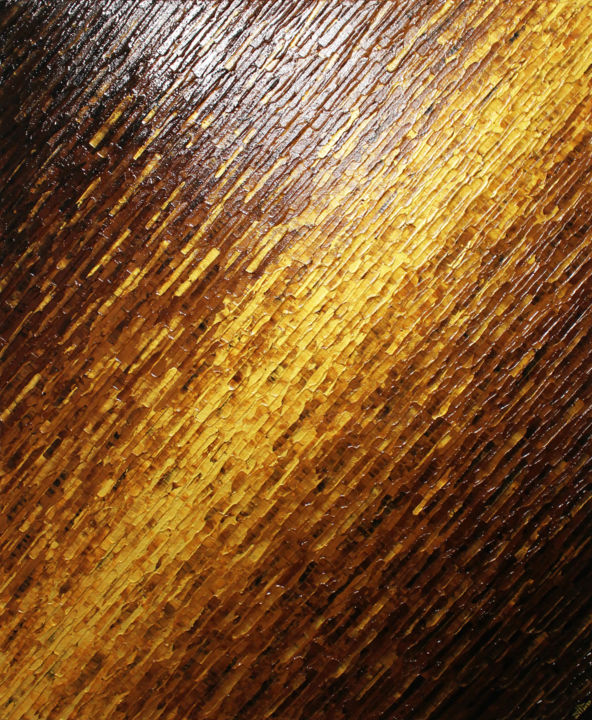 Painting titled "Texture couteau or…" by Jonathan Pradillon, Original Artwork, Acrylic Mounted on Wood Stretcher frame