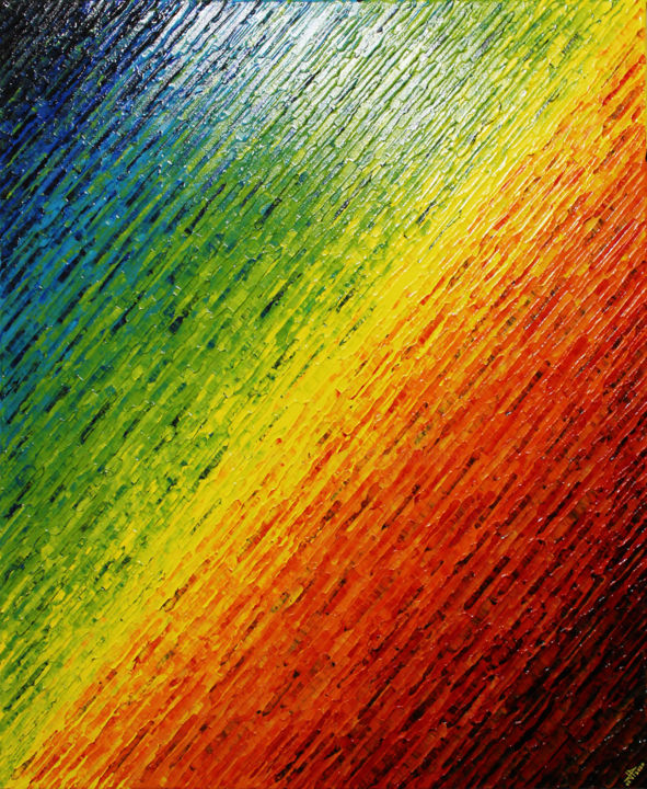 Peinture intitulée "Texture couteau mul…" par Jonathan Pradillon, Œuvre d'art originale, Acrylique Monté sur Châssis en bois