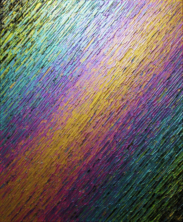 Pintura titulada "Texture couteau or…" por Jonathan Pradillon, Obra de arte original, Acrílico Montado en Bastidor de camill…
