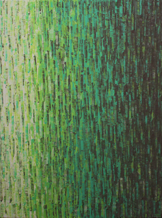 Painting titled "Fondu vert véronèse…" by Jonathan Pradillon, Original Artwork, Acrylic Mounted on Wood Stretcher frame