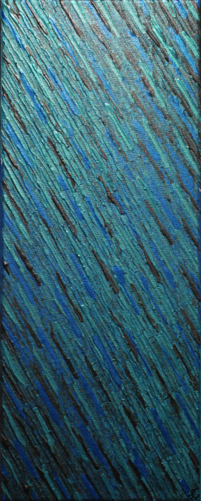 Картина под названием "Texture couteau ble…" - Jonathan Pradillon, Подлинное произведение искусства, Акрил Установлен на Дер…