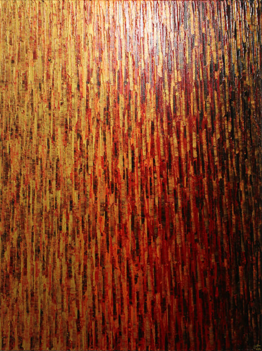Peinture intitulée "Grand Fondu Flamboy…" par Jonathan Pradillon, Œuvre d'art originale, Acrylique Monté sur Châssis en bois