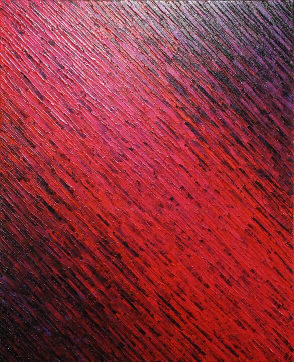 Peinture intitulée "Texture couteau rou…" par Jonathan Pradillon, Œuvre d'art originale, Acrylique Monté sur Châssis en bois