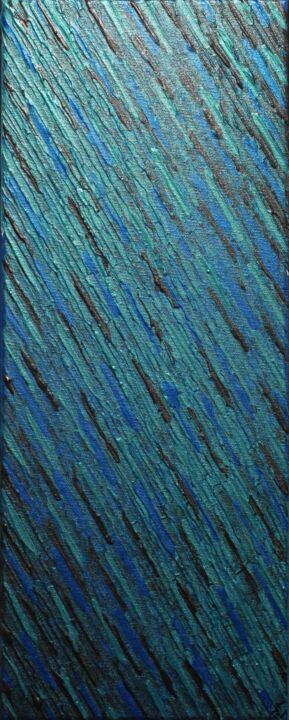 Schilderij getiteld "Texture couteau ble…" door Jonathan Pradillon, Origineel Kunstwerk, Acryl Gemonteerd op Frame voor hout…