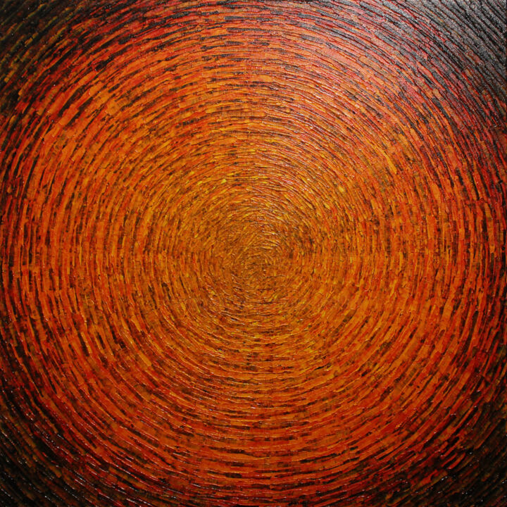 Peinture intitulée "Éclat chaud" par Jonathan Pradillon, Œuvre d'art originale, Acrylique Monté sur Châssis en bois