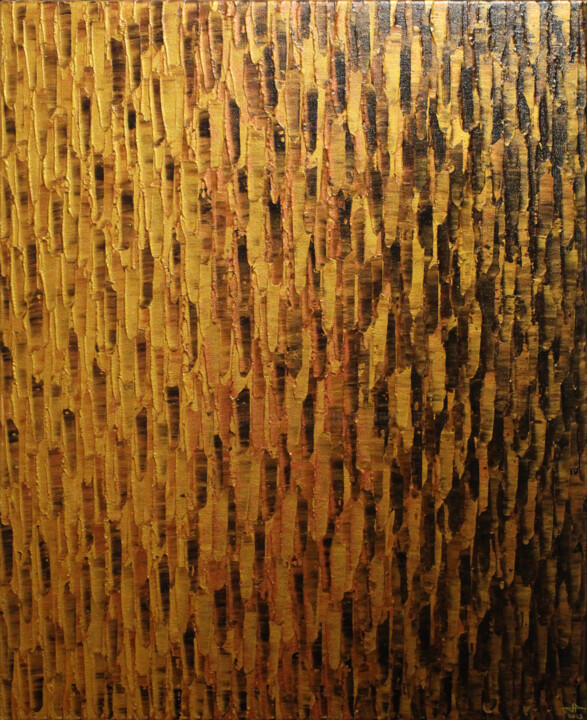 Malerei mit dem Titel "Fondu couleur or cu…" von Jonathan Pradillon, Original-Kunstwerk, Acryl Auf Keilrahmen aus Holz monti…