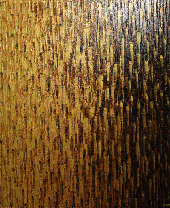 Malerei mit dem Titel "Fondu Couleur Or Ma…" von Jonathan Pradillon, Original-Kunstwerk, Acryl Auf Keilrahmen aus Holz monti…