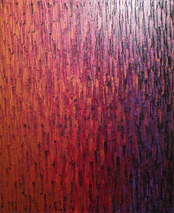 Peinture intitulée "Fondu couleur cuivr…" par Jonathan Pradillon, Œuvre d'art originale, Acrylique Monté sur Châssis en bois