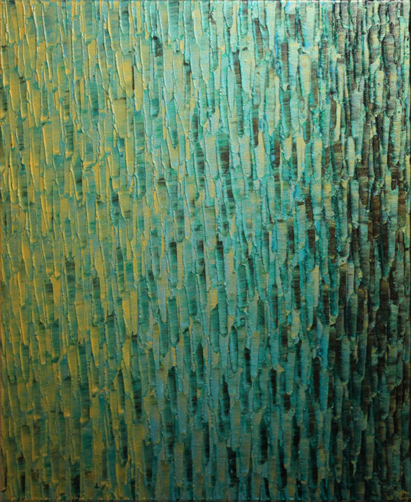 绘画 标题为“Fondu couleur or al…” 由Jonathan Pradillon, 原创艺术品, 丙烯 安装在木质担架架上