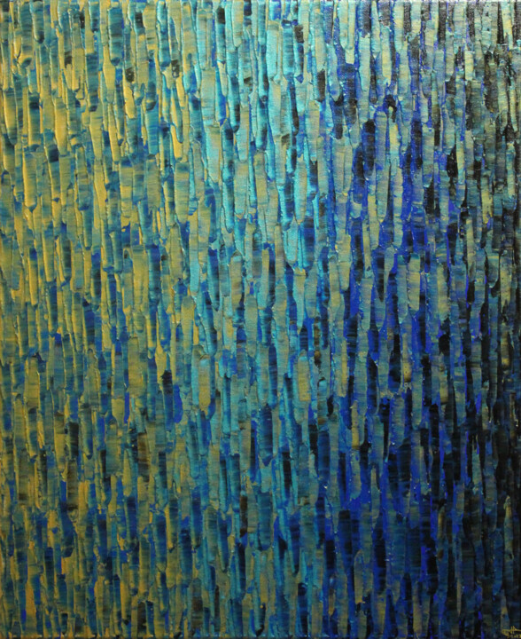 绘画 标题为“Fondu couleur or d'…” 由Jonathan Pradillon, 原创艺术品, 丙烯 安装在木质担架架上