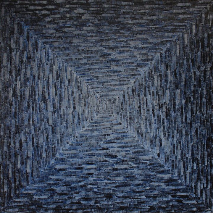 "Grand dégradé carré…" başlıklı Tablo Jonathan Pradillon tarafından, Orijinal sanat, Akrilik Ahşap Sedye çerçevesi üzerine m…