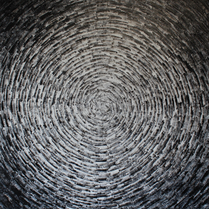 Peinture intitulée "Grand éclat noir et…" par Jonathan Pradillon, Œuvre d'art originale, Acrylique Monté sur Châssis en bois