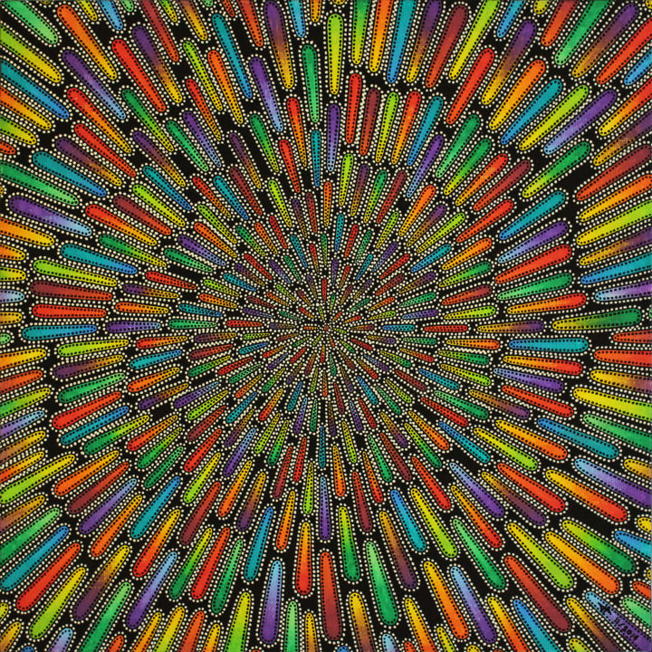 Peinture intitulée "Particule mixte" par Jonathan Pradillon, Œuvre d'art originale, Acrylique