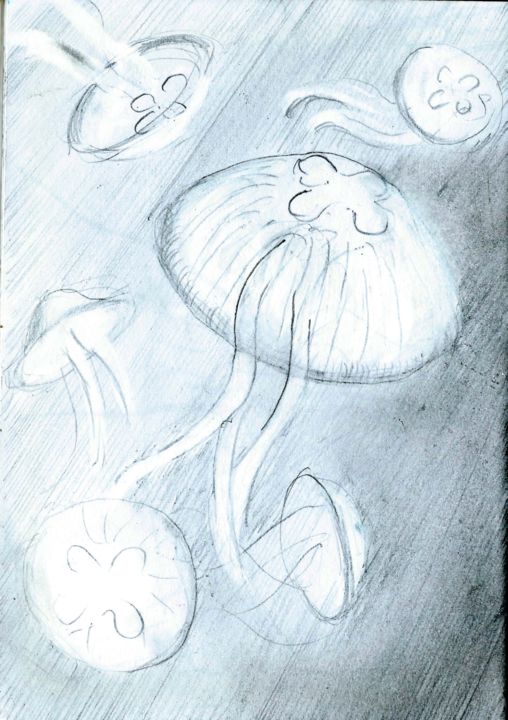 Painting titled "jellyfish.jpg" by Jon Phillipson Brown, Original Artwork