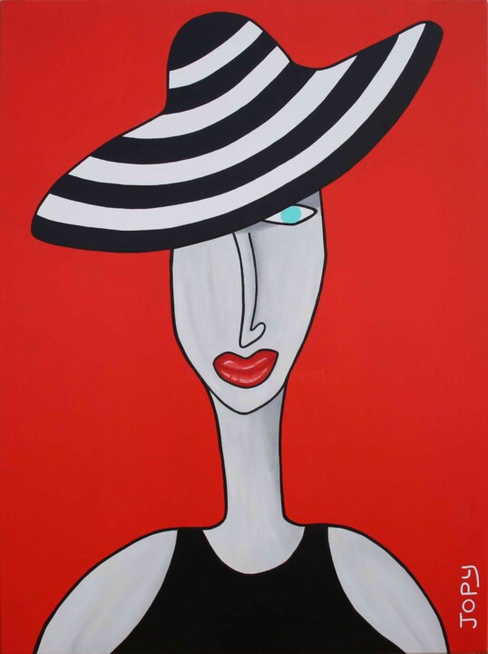 Картина под названием "Miss Monaco" - Jopy, Подлинное произведение искусства, Акрил