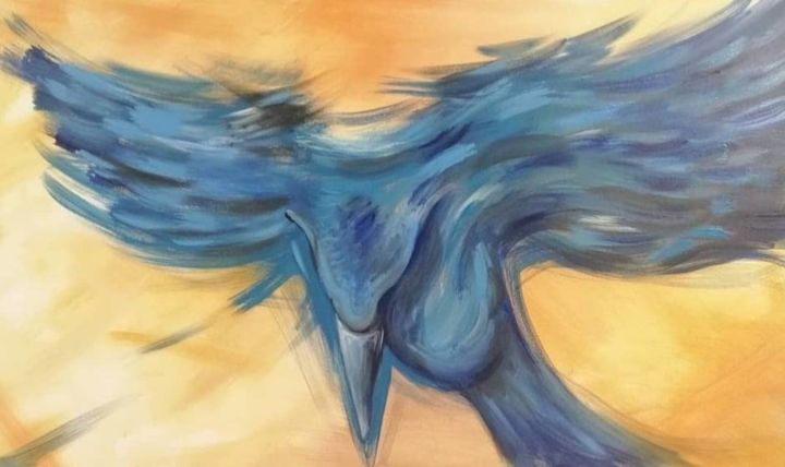 Pintura titulada "Birds for my daught…" por Jordan Kicovski, Obra de arte original, Acrílico Montado en Bastidor de camilla…