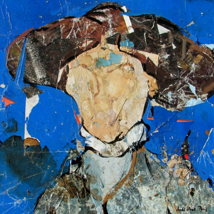 Malerei mit dem Titel ""Dona con il blue"…" von Jordi Prat Pons, Original-Kunstwerk