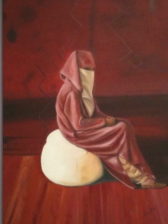 Pintura titulada ""Mujer marroquí"" por Jorge Arias Burgos, Obra de arte original, Oleo