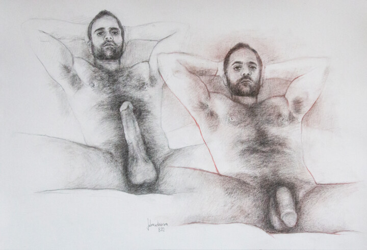 Drawing titled "Timo duobus, homoer…" by Jorge Bandarra, Original Artwork, Graphite